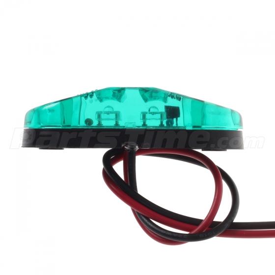 5x Truck clearance Marker lights Green Lens Identification Lamp 12V