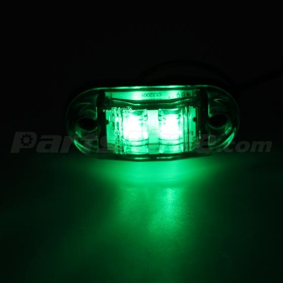 5x Truck clearance Marker lights Green Lens Identification Lamp 12V