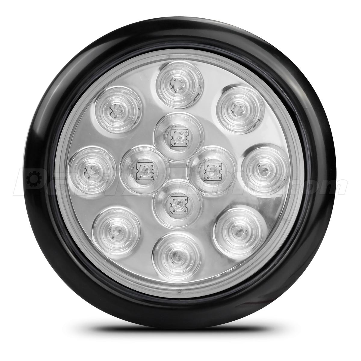 4 U0026quot Round Clear Lens Amber Led Truck Trailer Stop Turn Tail