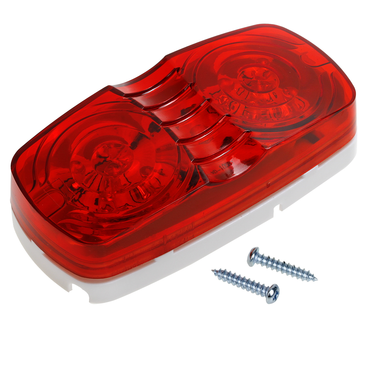 (5) 2 x 4 Red Double Bullseye LED Clearance Marker Light Surface Mount